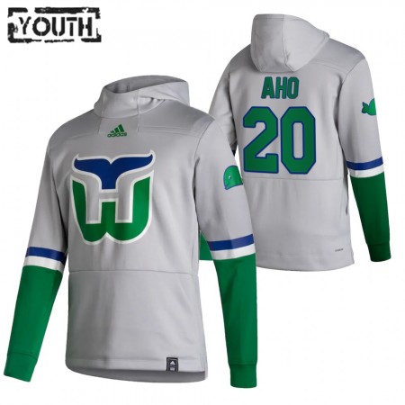 Carolina Hurricanes Sebastian Aho 20 2020-21 Reverse Retro Chandails à capuchon - Enfant